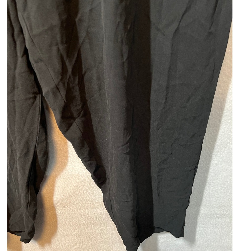 Eileen Fisher 3X Black Silk Pants Plus Size Elastic Waist Trousers‎ - Picture 11 of 14